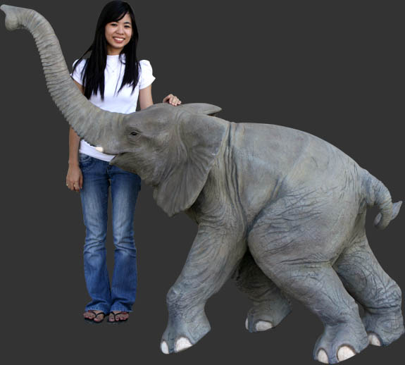 Fiberglass Walking Baby Elephant