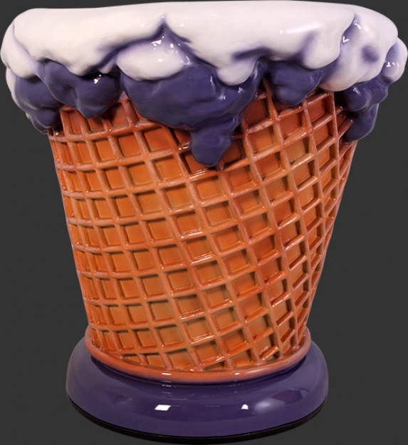 Fiberglass Grape Flavor Ice Cream Chair