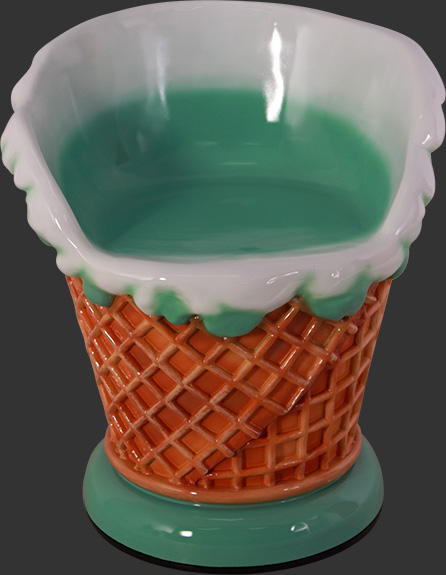 Fiberglass Mint Flavor Ice Cream Chair