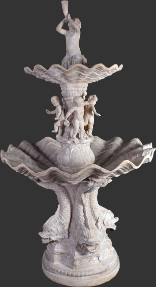 Angels & Fish Fountain Resin