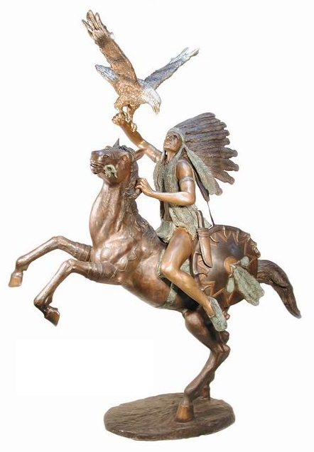 indian on horse figurine