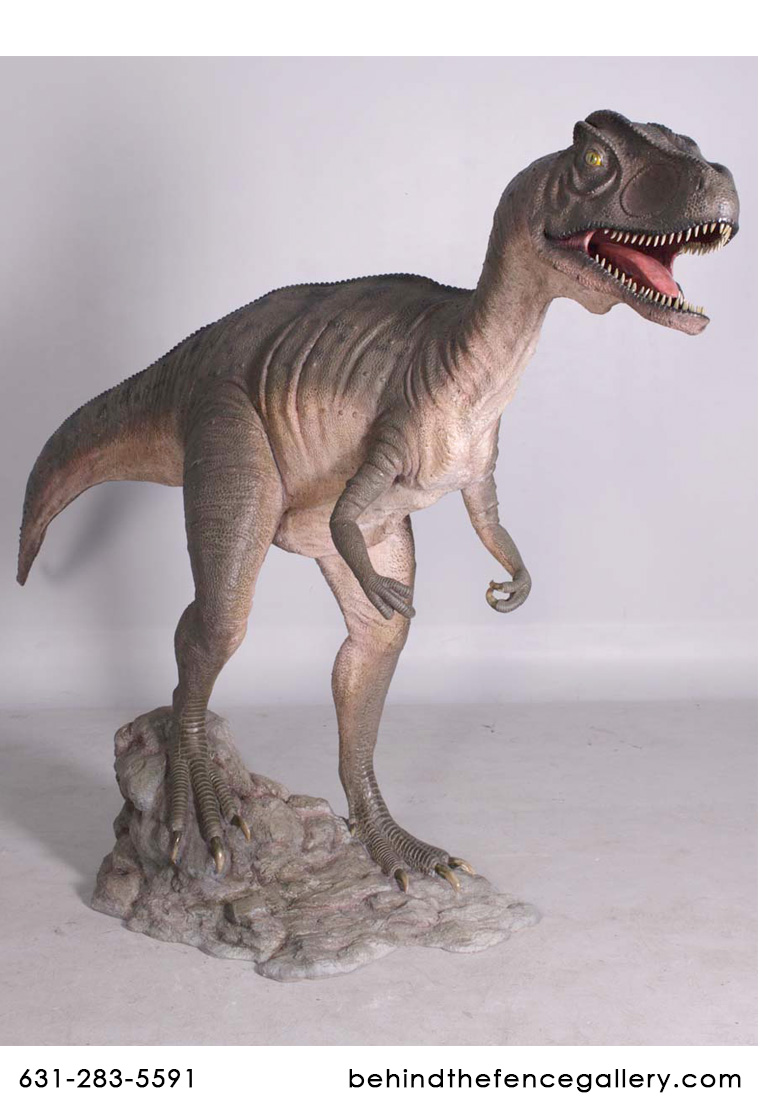 Allosaurus Statue with Mouth Open - Click Image to Close