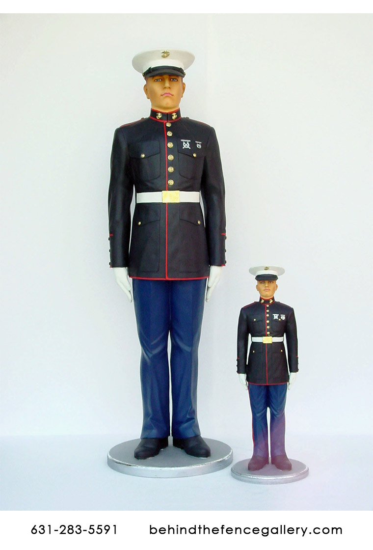 Marine at Attention Statue - 6 ft - Click Image to Close