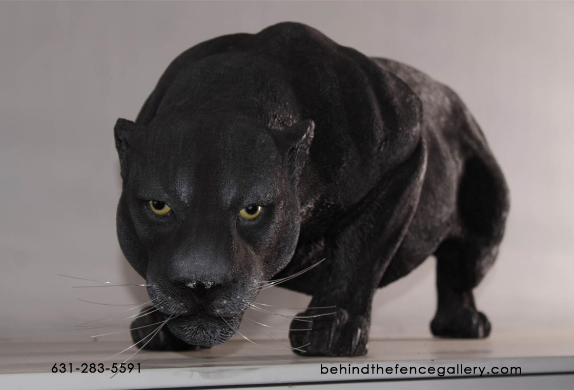 Black Panther Statue Safari Theme Prop
