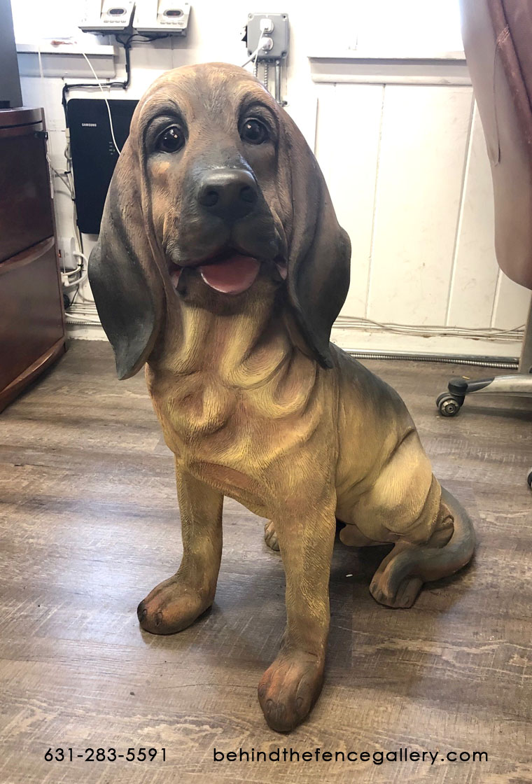 Blood Hound Dog Statue Life Size
