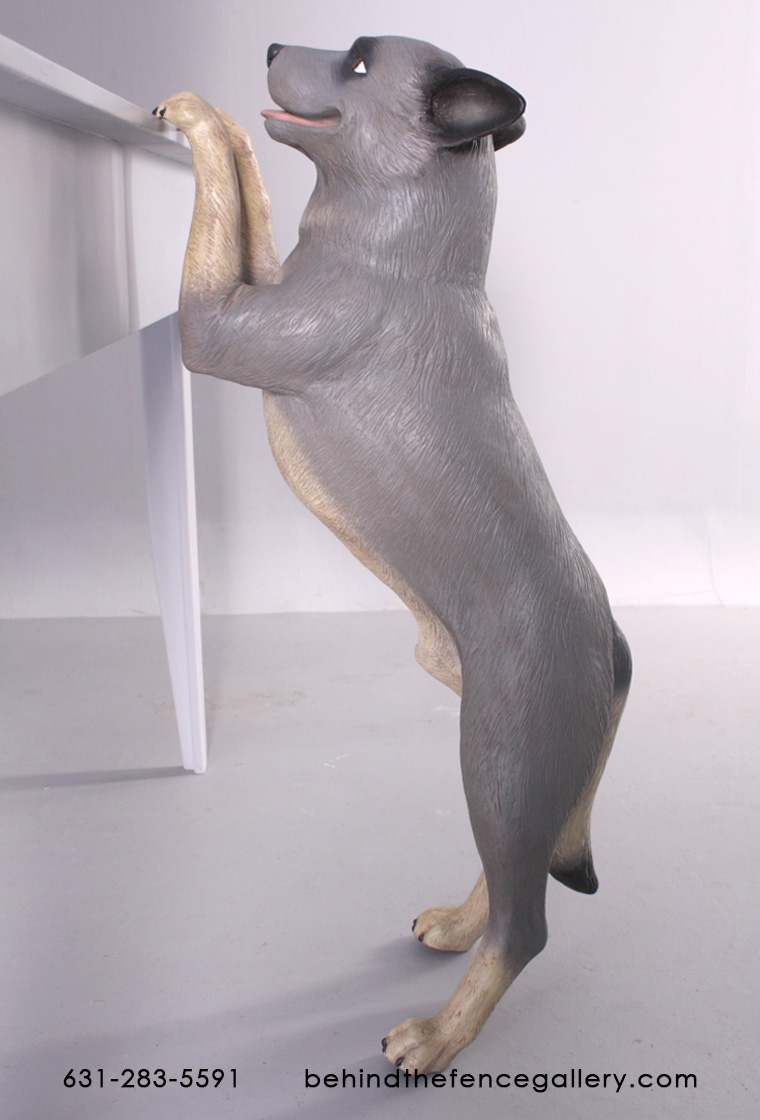 Dog Statue Standing Blue Heeler