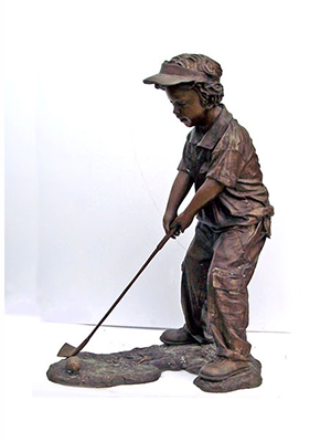 Bronze Boy Golfer
