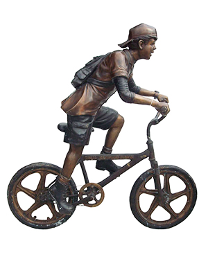 Bronze Boy on Bike