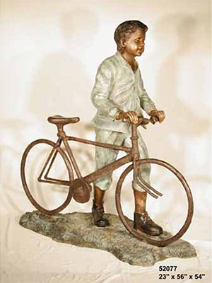 Bronze Boy with Bicycle
