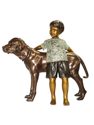 Bronze Boy with Dog
