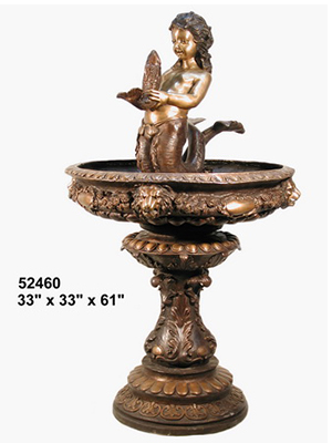 Bronze Boy Catching Fish Fountain