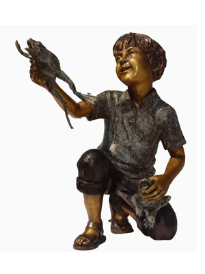 Bronze Boy with Frogs