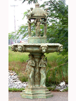 Bronze 4 Ladies Dome Fountain