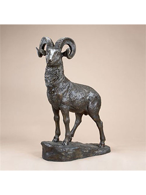 Bronze Goat with Horn - Click Image to Close