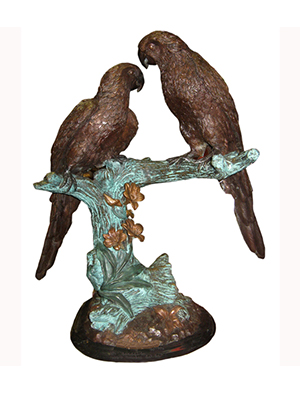 Bronze 2 Parrots - Click Image to Close
