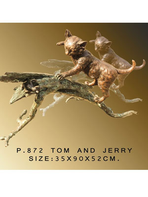 Bronze Cat and Mouse