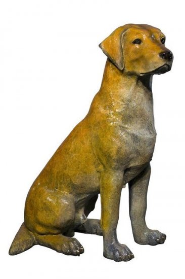 Bronze Sitting Labrador