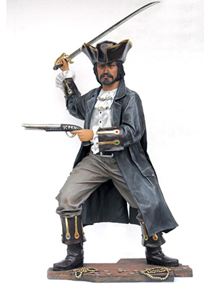 Buccaneer Pirate with Sword and Pistol