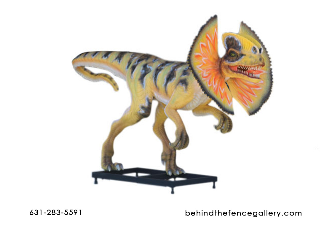 Dilophosaurus Venenifer (with Neck Frill) Statue