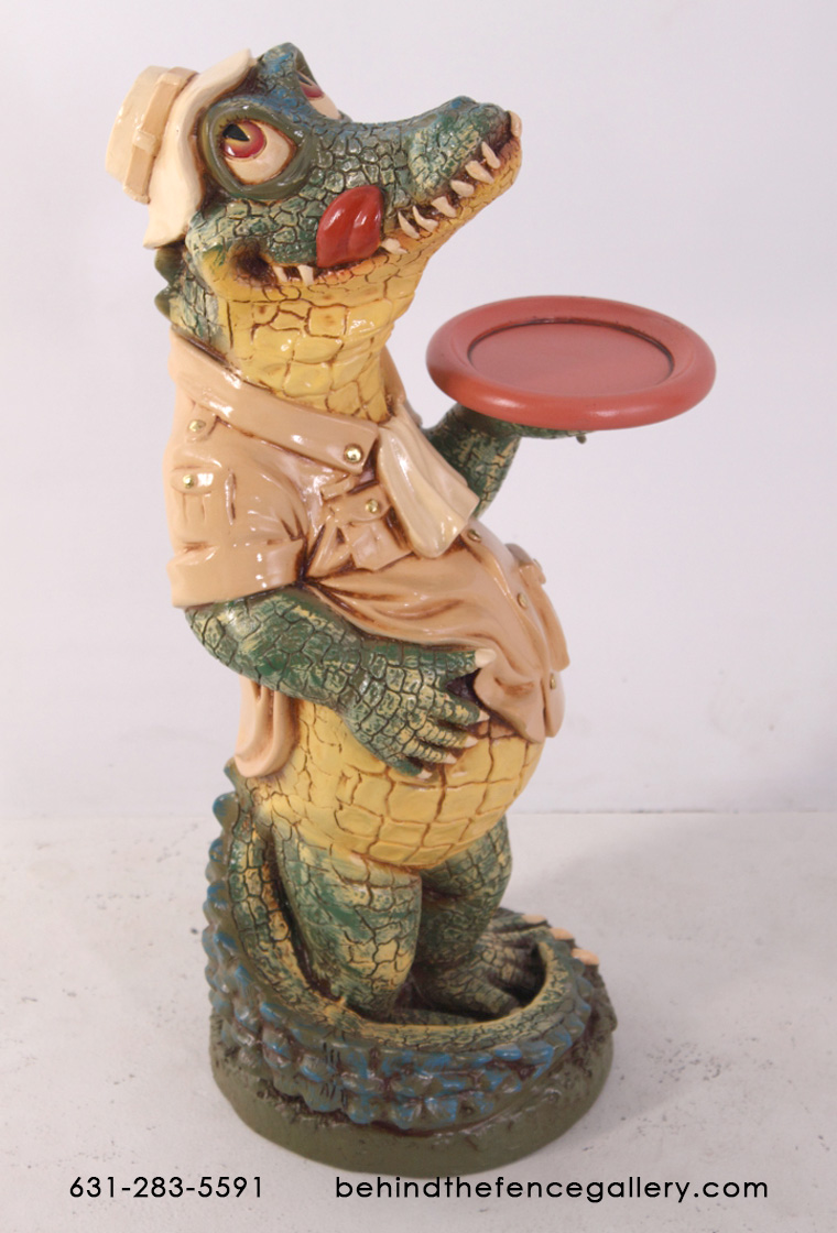 Crocodile Butler Statue 2ft.