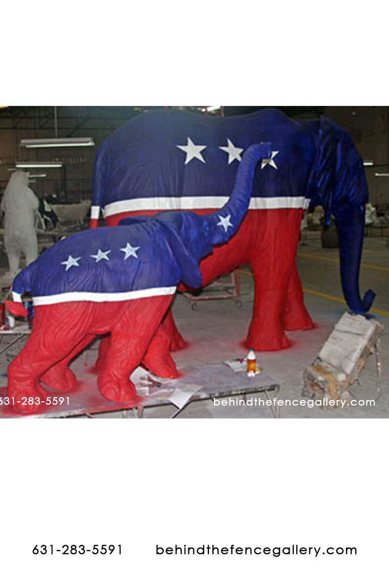 Copyrighted Custom Republican Baby and Adult Elephant
