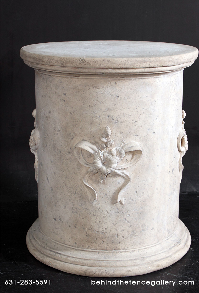 Cylindrical Base with Flowers - Click Image to Close