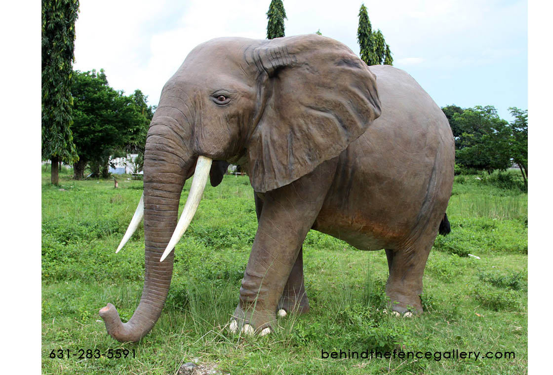 Elephant Statue Life Size Safari Theme Props