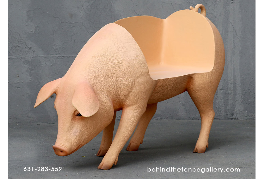 Fat Pink Pig Bench