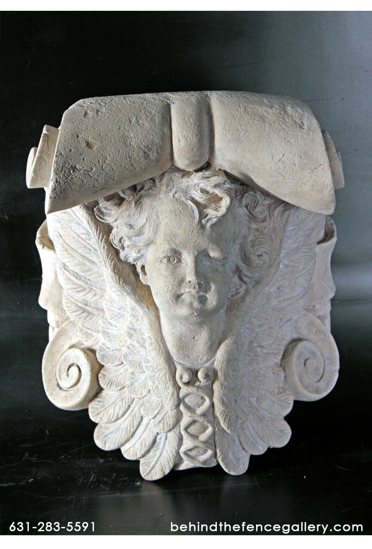 Angel Wall Bracket in Roman Stone Finish - Click Image to Close