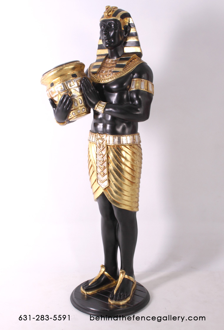 Egyptian Wine Holder Statue - 5ft.