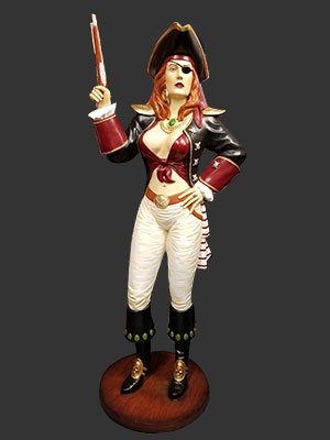 Female Pirate with Gun