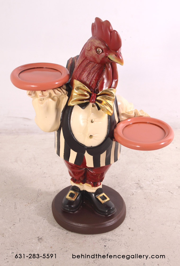 Rooster Butler Statue - 2ft.