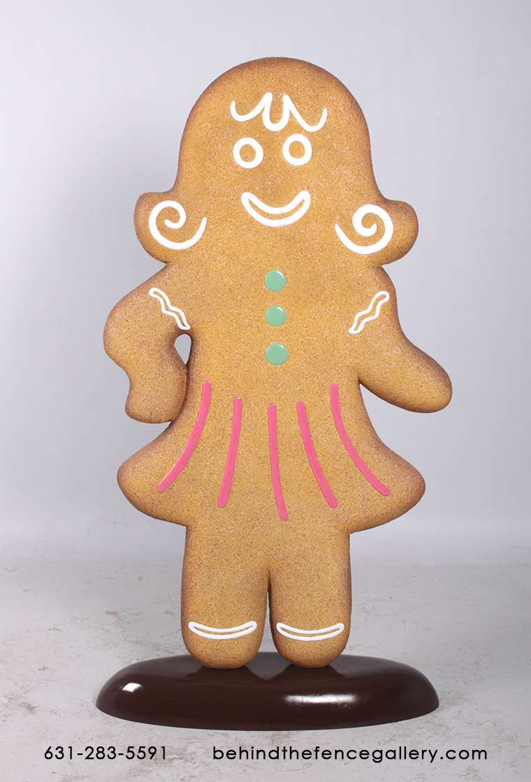 Gingerbread Mom Statue Christmas Theme Prop