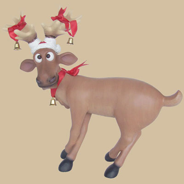 Funny Reindeer standing with crossed legs