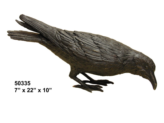 Bronze Pecking Raven - Click Image to Close