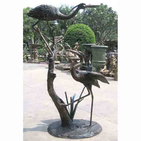 Bronze pair of Cranes Fountain