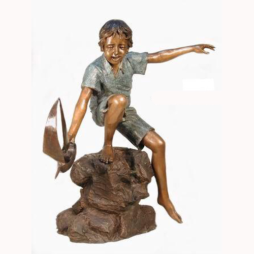 Bronze Sailing Boy - Click Image to Close