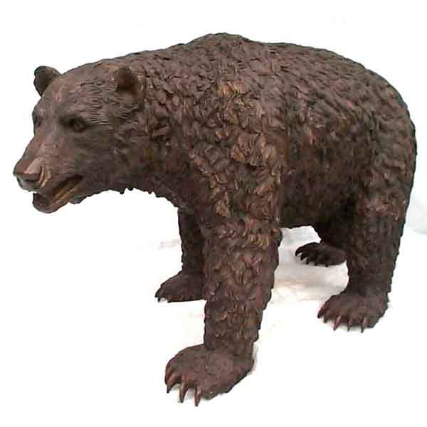 Bronze Walking Bear - Click Image to Close