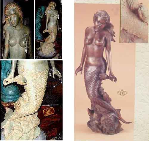 Bronze Mermaid Fountain