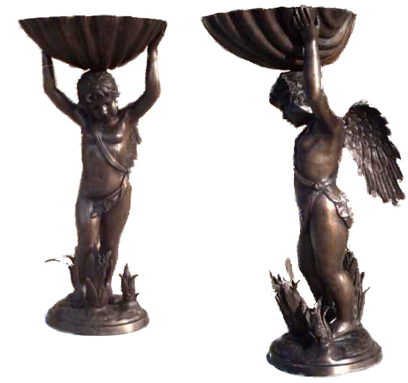 Brass Cupid Carrying Shell Fountain