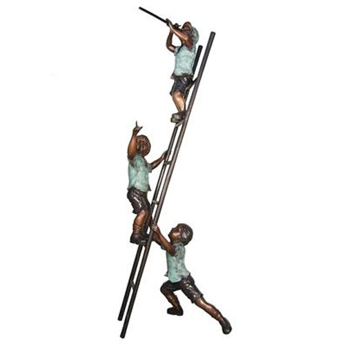 Bronze 3 Kids on a Ladder