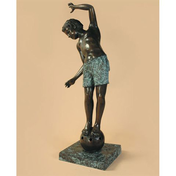 Bronze Boy and Girl with a Hose Fountain