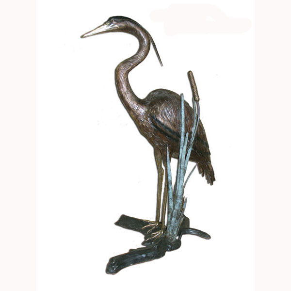 Bronze Heron Statue