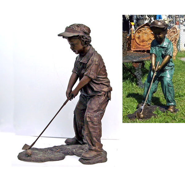 Bronze Boy Golfer