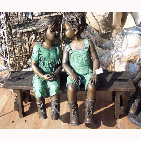 Bronze Children on Bench