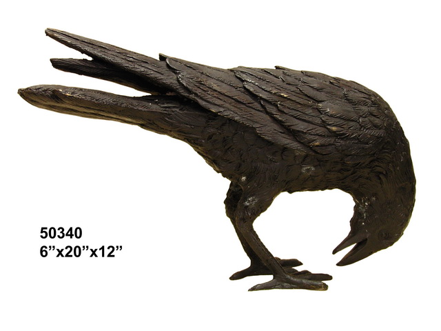 Bronze Raven in the Pecking position - Click Image to Close