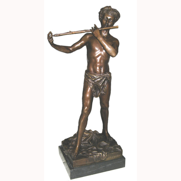 Bronze Boy playing the Flute