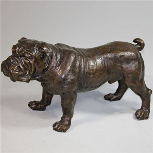 Bronze Standing Bulldog
