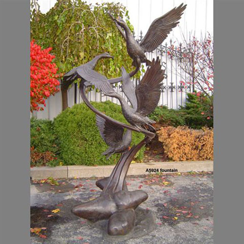Bronze Flying Ducks Fountain