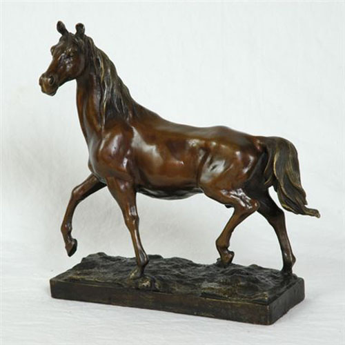 Bronze Horse with Base Figurine